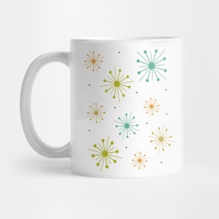 Retro Fireworks Starbursts Mid-century Mug